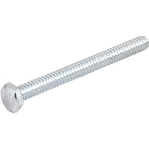 Parafuso sextavado zincado, 3/16" x 2", UNC, rosca total, VONDER