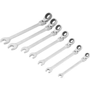Jogo de chaves combinadas com catraca articulada, 8,0 mm a 19,0 mm, com 7 peças, VONDER