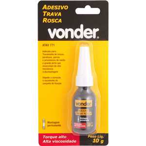 Adesivo trava rosca, alto torque, com 10 g, ATAV 771 VONDER