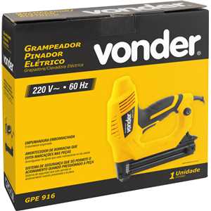Grampeador / pinador elétrico GPE 916, 220 V~, VONDER