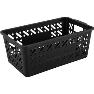 Cesto plástico organizador, 6 kgf, preto, VONDER