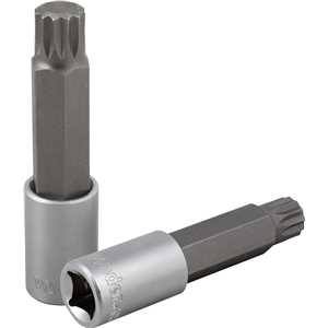 Soquete multidentado, longo, com encaixe de 1/2", M16, VONDER