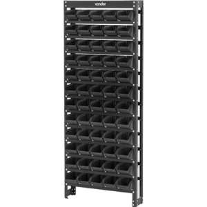 Estante metálica, com gaveteiros modelo prático preto, 60/3 VONDER
