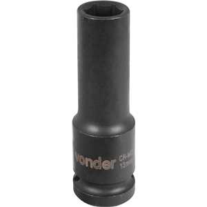 Soquete sextavado longo de impacto, 13 mm, encaixe de 1/2", VONDER