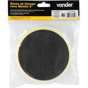 Boina de espuma para refino 5", para politriz rotativa ou roto-orbital, VONDER