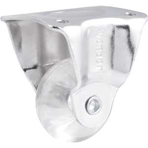 Rodízio fixo leve 1.3/8", de poliuretano, transparente, VONDER