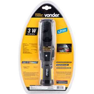 Lanterna recarregável de inspeção, 3 W COB + 6 LEDs, LR 300I, VONDER