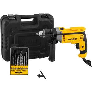 Furadeira de impacto 1/2", 710 W, 220 V~, com jogo de 9 brocas, FIV 709 VONDER
