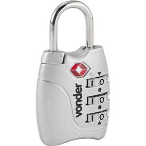 Cadeado TSA com segredo, 3 algarismos, prata, VONDER