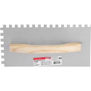 Desempenadeira de aço, dentada, 250 mm x 120 mm, NOVE54