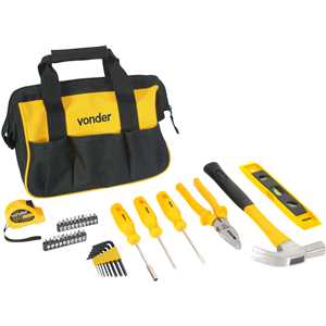 Jogo de ferramentas com 36 peças, com bolsa, VONDER