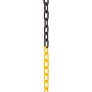 Corrente plástica 8 mm amarela e preta VONDER
