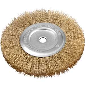 Escova circular aço latonado, 6" x 1/2" x 1/2" (152,4 mm x 12,7 mm x 12,7 mm), VONDER