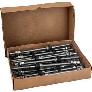 Conjunto haste M10 x 250 mm com suporte reto para painel solar, para madeira, VONDER