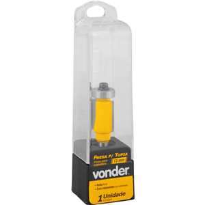 Fresa com dentes de metal duro, reta, para acabamento com rolamento, 13 mm VONDER