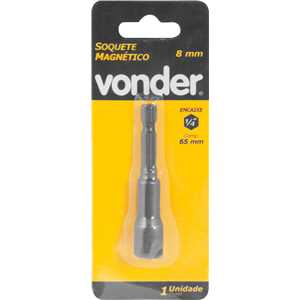 Soquete sextavado magnético 8 mm VONDER