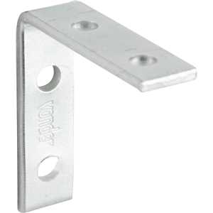 Cantoneira para cortina, 4 cm x 4 cm, zincada, com 4 peças, VONDER