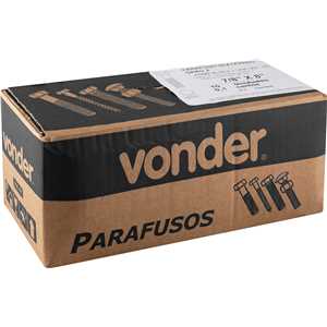 Parafuso sextavado zincado 7/8" x 8", UNC, rosca parcial, VONDER