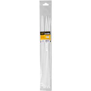 Abraçadeira de nylon, branca, 400 mm x 4,8 mm, com 10 peças, VONDER