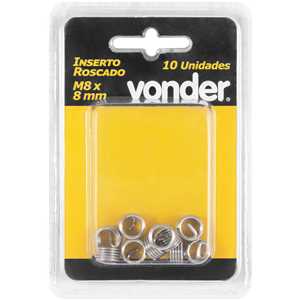 Inserto roscado, M8 x 1,25 mm x 8 mm, VONDER