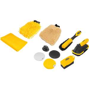 Kit para limpeza automotiva, com 10 peças, VONDER