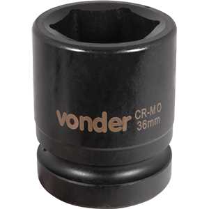 Soquete sextavado de impacto, encaixe de 1" x 36,0 mm, VONDER