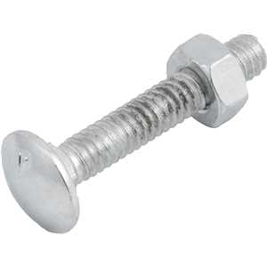 Parafuso francês zincado, 1/4" x 1.1/2", com porca, VONDER