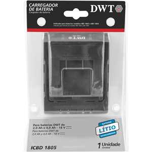 Carregador de bateria 18 V, linha intercambiável, carregamento convencional, ICBD 1805, DWT