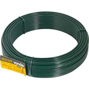 Arame revestido com PVC, verde, BWG 16, 1 kg VONDER