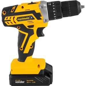Parafusadeira/furadeira de impacto a bateria, 20 V, fonte de carregamento bivolt automática, PFV 238I VONDER