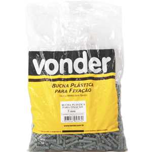 Bucha de plástico para fixação 5 mm, 1.000 peças, F-05, VONDER