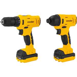 Conjunto parafusadeira / furadeira e parafusadeira de impacto, 12 V, PFBV 012 VONDER