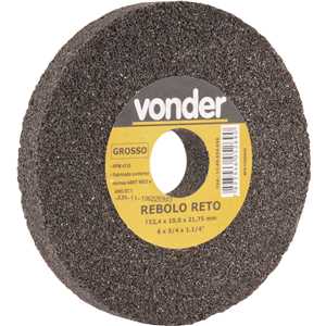 Rebolo reto, 6" x 3/4", grosso, VONDER
