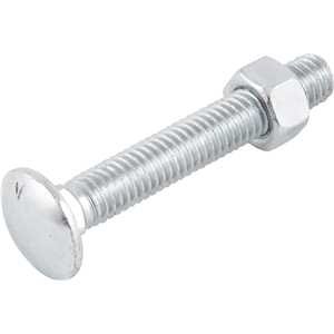 Parafuso francês zincado, 3/8" x 2.1/2", com porca, VONDER