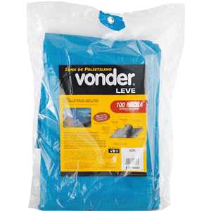 Lona de polietileno azul 3 m x 2 m, 100 micra, VONDER LEVE