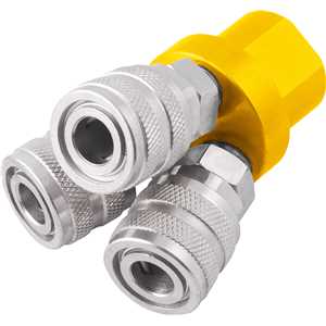 Engate rápido de 1/4", rosca fêmea 1/4" NPT, triplo, VONDER