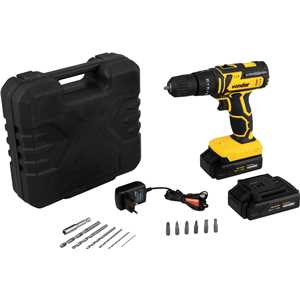 Parafusadeira/furadeira de impacto a bateria, 20 V, fonte de carregamento bivolt automática, PFV 020I VONDER