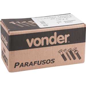 Parafuso francês zincado, 1/4" x 4", com porca, VONDER