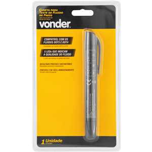 Caneta para teste de fluido de freio, DOT 3 e DOT 4, VONDER