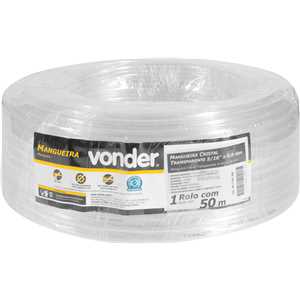 Mangueira cristal 5/16" x 0,8 mm, rolo 50 m, VONDER