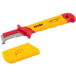 Faca curva para desencapar cabos 7", isolada, IEC60900, VONDER