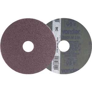 Disco de lixa costado em fibra, 4.1/2", grão 36  VDF 12, VONDER