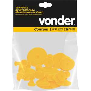 Ventosas de nylon para martelinho de ouro, 18 peças, VONDER