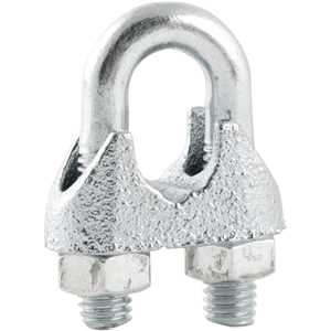 Clips para cabo de aço 3/8" - 9,53 mm, pacote com 5 peças, VONDER