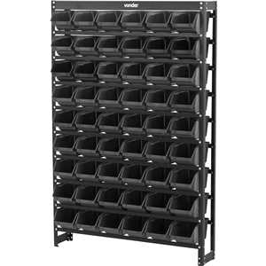 Estante metálica, com gaveteiros modelo prático preto, 54/5 VONDER