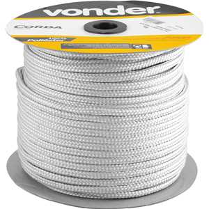 Corda multifilamento trançada, 10 mm x 147 m,  branca, VONDER