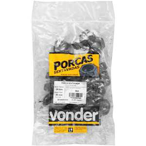 Porca sextavada 8.8, 24 mm, MA, DIN 934, VONDER