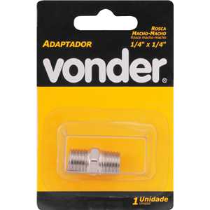 Adaptador duplo 1/4" macho x 1/4" macho VONDER