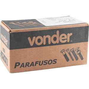 Parafuso sextavado zincado 5/16" x 3", UNC, rosca parcial, VONDER