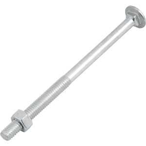 Parafuso francês zincado, 5/16" x 5", com porca, VONDER